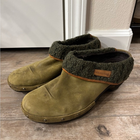 Merrell Luxe Knit Burnt Olive Clogs Size 8.5
Slip On Comfort Sandals Mule - Picture 14 of 14